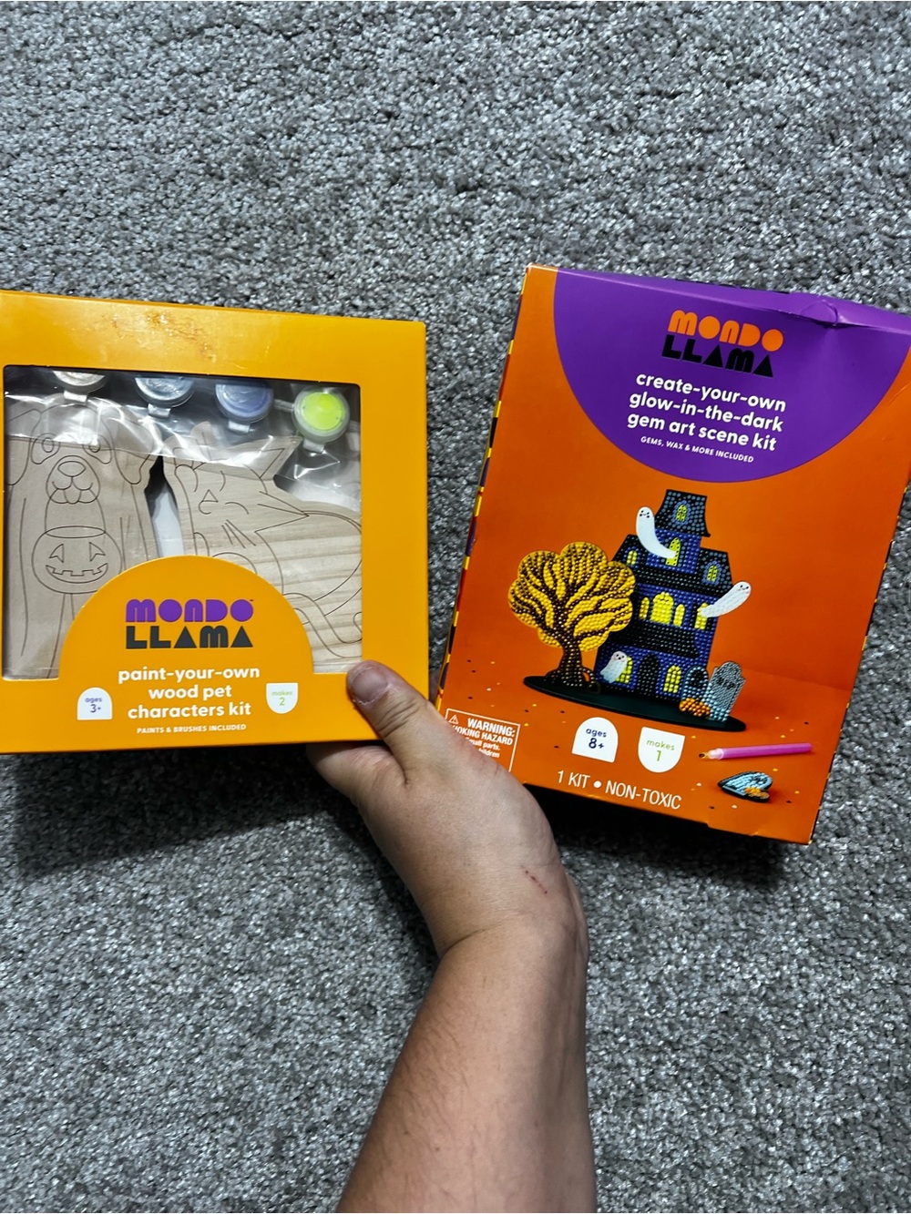 Mondo Llama Art kits Set of 2 paint wood pet characters gem art New in Box